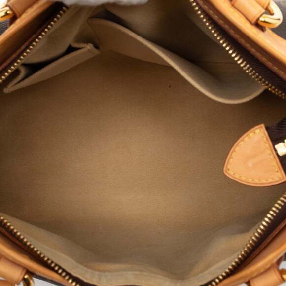 LOUIS VUITTON Authentic Brown Monogram Leather Tote Bag - Picture 6 of 9